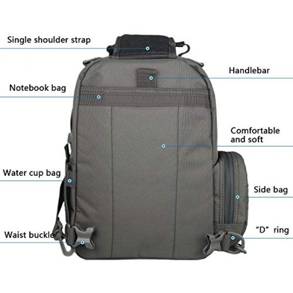 LQArmy Tactical Backpack 4 LQArmy Tactical Sling Bag Day Pack Military Rover Shoulder Backpack Small EDC Molle Assault Range Bags for Everyday Carry Out