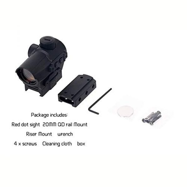 Fashion Sport Rifle Scope 2 Fashion Sport Outdoor Hunting red dot riflescope 1X27 Red Dot Sight 1.5 MOA Manual Key Switch with 20mm Riser Mount Rifle Scope
