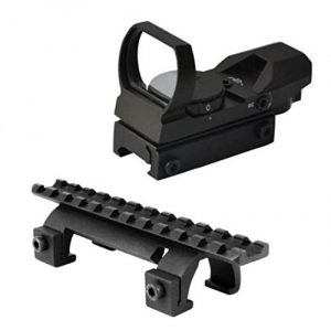 Ultimate Arms Gear Rifle Scope Mount 1 Ultimate Arms Gear Tactical Heckler & Koch H&K HK G3 MP 5 MP5 Submachine Gun Rifle Rail Claw Scope Sight Mount + Reticle Red Modern Destroyer Edition Open Reflex Sight