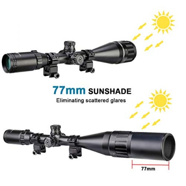 SVBONY Rifle Scope 5 SVBONY SV173 4-16x50AO Rifle Scope Red Green Blue Illuminated Mil Dot with 20mm Free Mount and Parallax Adjustment