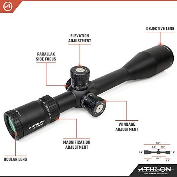 Athlon Optics Rifle Scope 2 Athlon Optics Argos BTR GEN2 10-24x56 Riflescope - BLR SFP IR MOA, Black