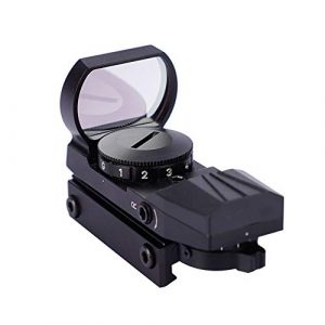 DONGYUCHUN Rifle Scope 1 DONGYUCHUN No Magnification Fast Sight 4 Point Silver Film Holographic Mirror Adjustable Light red dot Sight