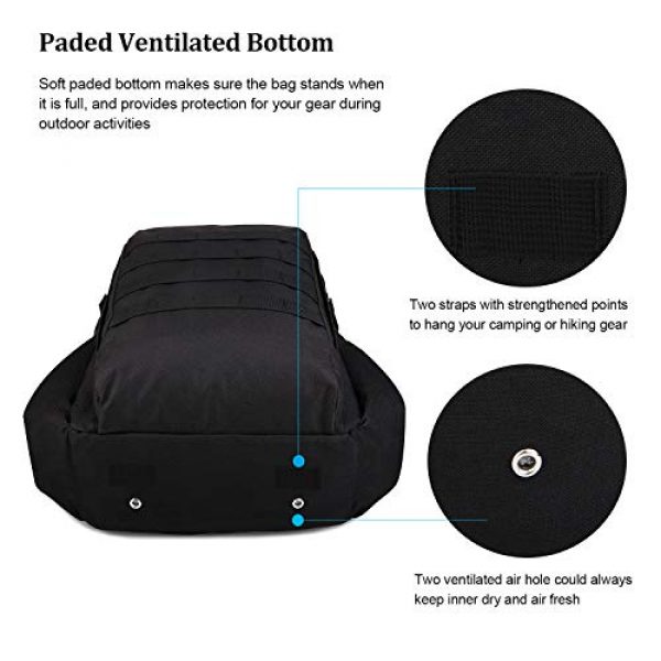 TAIBID Tactical Backpack 6 TAIBID Military Tactical Backpack Water Resistant Large Army 3 Day Assault Pack Outdoors