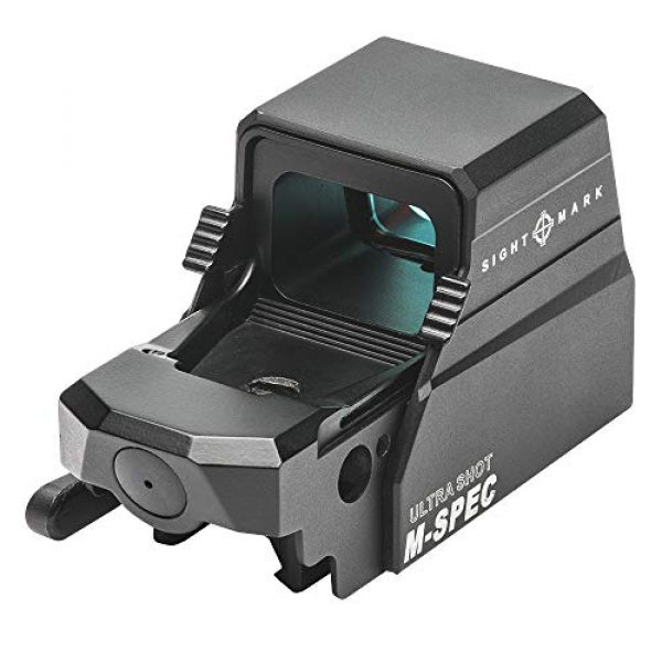 Sightmark Rifle Scope 3 Sightmark Ultra Shot M-Spec Reflex Sight, 65 MOA Circle-Dot Bundle with 2 Extra Energizer CR123 Batteries and Lightjunction Battery Case