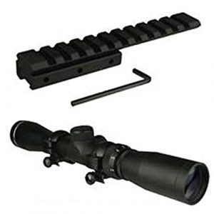 GOTICAL Rifle Scope 1 GOTICAL 2-7x32 Long Eye Relief Scope P4 with Low Profile Mosin Nagant 91/30 Scope Mount | Tapered 13mm Dovetail Rail and 1'' Scope Tube Diameter - Black Color