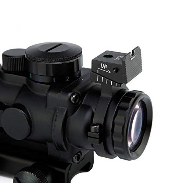 DONGYUCHUN Rifle Scope 4 DONGYUCHUN 4x32 Scope Fiber Optic Prism Cross Tactical Scope with mounting Ring Tactical Hunting Rifle, Scope