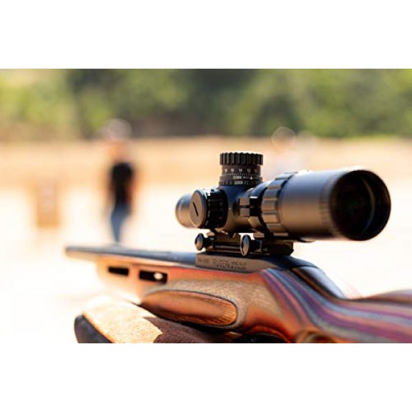 BARSKA Rifle Scope 5 BARSKA Level HD 1-4x24mm Level HD Riflex, 40mm, Black (AC12798)