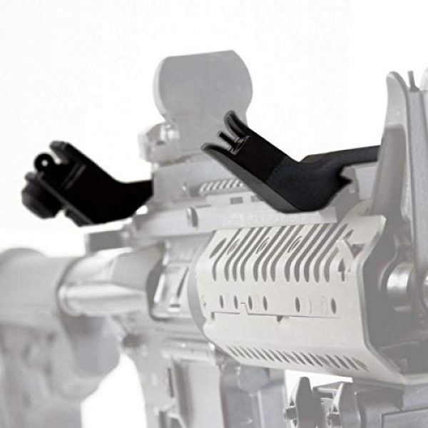 KTAIS Rifle Sight 3 KTAIS Front and Rear 45 Degree Offset Rapid Transition BUIS Backup Iron Sight Set (Color : Black)
