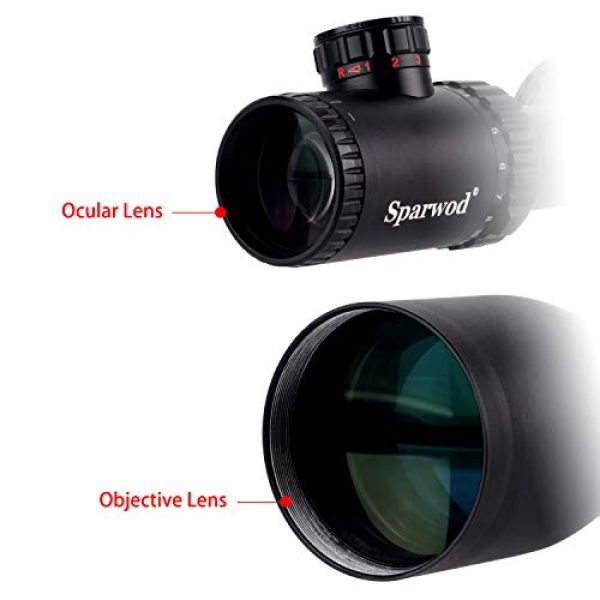 Sparwod Rifle Scope 2 Sparwod 4-24x50mm Rifle Scope, SFP Rifle Scopes with Illuminated Red/Green 1/2 MOA Reticle for Outdoor Hunting