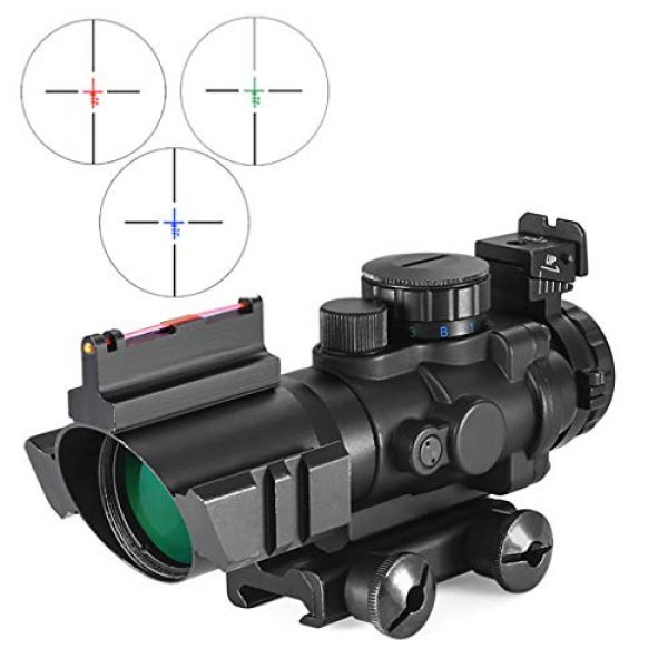 AJDGL Rifle Scope 1 AJDGL 4x32mm Rifle Scope Reflex Optics Tactical Sight for Hunting Gun Rifle Airsoft Sniper Magnifier, 20mm Rail