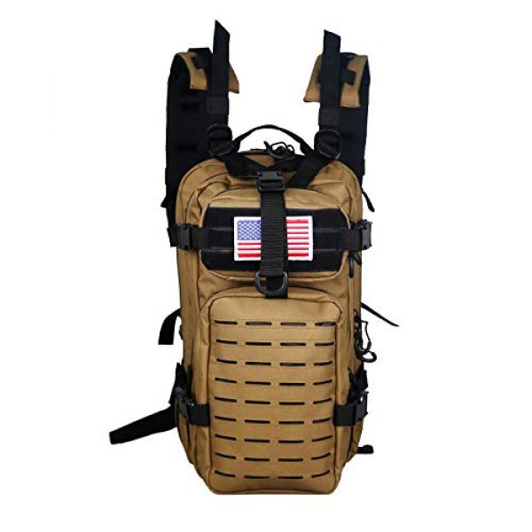 ARMYCAMO Tactical Backpack 2 Small 26L Rucksack Pack Bug Out Bag Military Tactical Backpack With Flag Patch