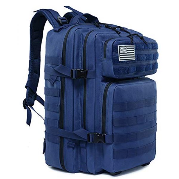 LHI Tactical Backpack 1 LHI Military Tactical Backpack for Men and Women 45L Army 3 Days Assault Pack Bag Large Rucksack with Molle System - Blue