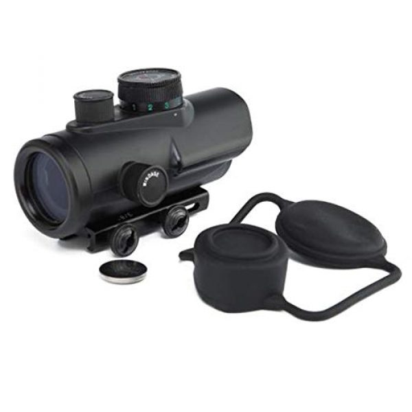 DJym Rifle Scope 4 DJym Tactical Red Dot Scope with Sunshade Used for Hunting Rifles or Air Rifles Scope