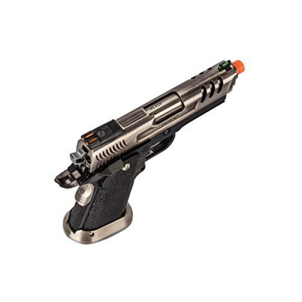 Lancer Tactical Airsoft Pistol 3 Lancer Tactical WE-Tech Hi-Capa 3.8 Deinonychus Full Auto Gas Blowback Airsoft Pistol Silver
