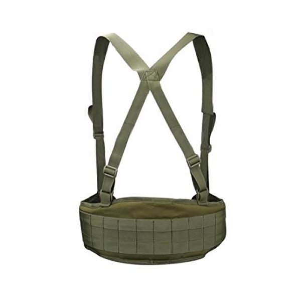 JFFCE Tactical Belt 6 JFFCE Tactical MOLLE Battle Belt Waist Belt with X-Shaped Suspenders Adjustable Combat Duty Belt Removable Harness