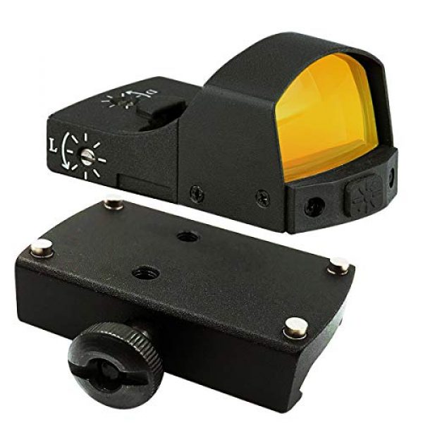 Pecawen Rifle Scope 4 Pecawen Pistol Green Dot Sight, 3 MOA Green Dot Sight Scope Open Reflex Sight Scope Compact Green Single Dot Scope with Weaver/Picatinny Mount for Outdoor