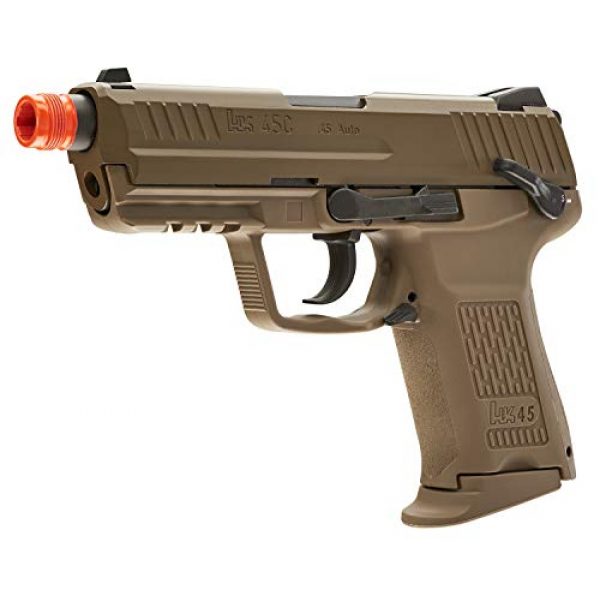 Elite Force Airsoft Pistol 2 Elite Force HK Heckler & Koch HK45 GBB Blowback 6mm BB Pistol Airsoft Gun, FDE