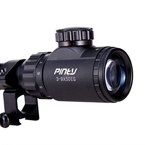 Pinty Rifle Scope 4 Pinty 3-9x50 Red Green Rangefinder Illuminated Optics Sight Scope Hunting Rifle Scope &1 Inch 25.4 mm 30mm Scope Mount