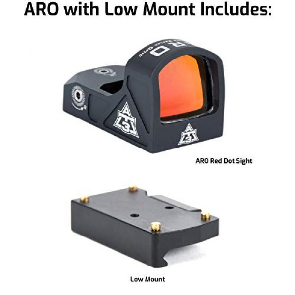 AT3 Tactical Rifle Scope 2 AT3 Tactical ARO Micro Red Dot Sight - Direct Mount, Low Mount, Optional Riser Mount - 3 MOA Compact Reflex Sight