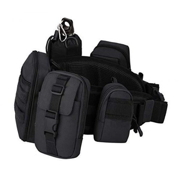 Selighting Tactical Belt 7 Tactical Battle Belts MOLLE Waist Belt Padded Velcro Military Combat Belt with Mesh Lining for Hunting Shooting Airsoft Games Paintball