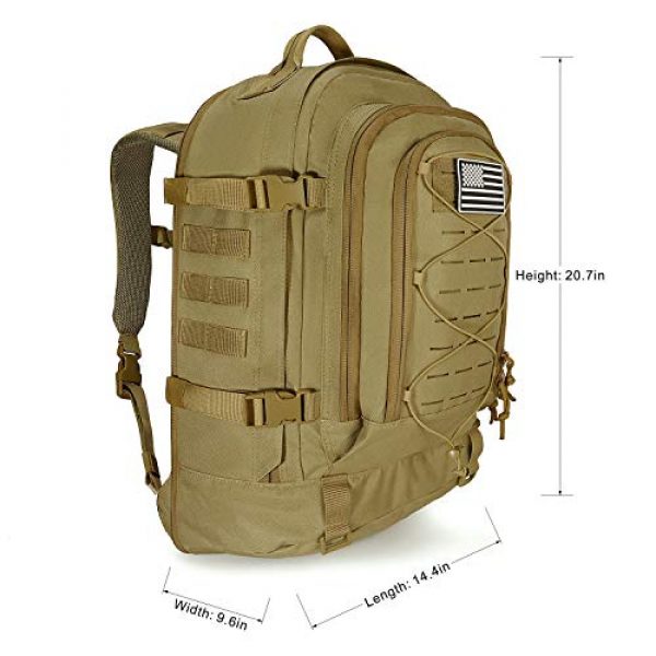 SunsionPro Tactical Backpack 5 SunsionPro MTB-236 Laser Molle Expandable Tactical Backpack for Traveling, Camping, Trekking & Hiking, 42-62L