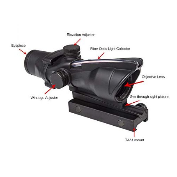 DONGYUCHUN Rifle Scope 3 DONGYUCHUN Metal Sight 4 32, 4 Times The Scope, with a Cross Scope with Excellent Brightness and Color Chasing Rifle Scope,A