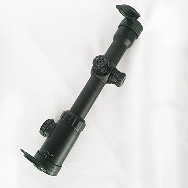 SECOZOOM Rifle Scope 7 1-12x30mm Mil Dot Shooting Scopes 12x Zoom Optical Sight Hunting for Strong Fireguns, Shoc-proofed