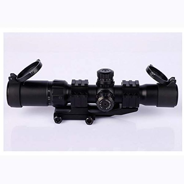 DONGYUCHUN Rifle Scope 7 DONGYUCHUN Sight Holographic Sight 1.5-4/30 Comes with Guide Rail Bracket Sight, red and Green Lights Alternate