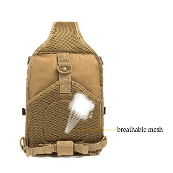 SHELCUP Tactical Backpack 5 SHELCUP EDC Sling Bag Pack, Rover Shoulder Molle Backpack, with USA Flag Patch