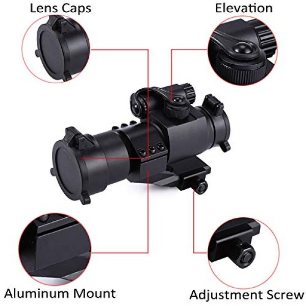 DONGYUCHUN Rifle Scope 3 DONGYUCHUN M2 Non-Magnification Scope with Blue Coating Metal Wire Differentiation Inner red dot Scope Shockproof and Waterproof Rifle Scope