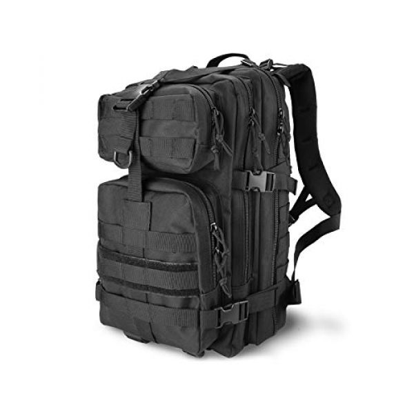 ProCase Tactical Backpack 1 ProCase Military Tactical Backpack, 35L Large Capacity Rucksacks 2 Day Army Assault Pack Go Bag for Hunting, Trekking, Camping and Other Outdoor Activities -Black