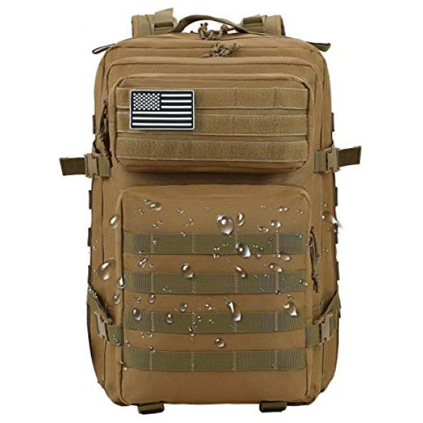 Luckin Packin Tactical Backpack 3 Luckin Packin Tactical Backpack,Military Backpack 45L with Tactical Sling Bag Khaki