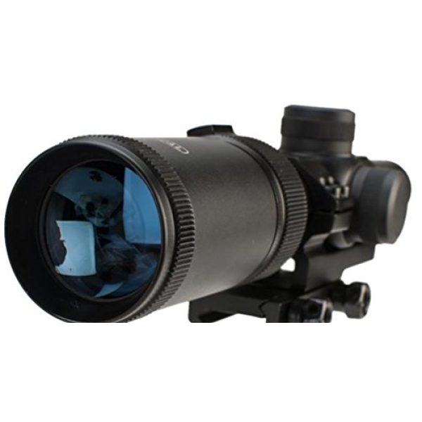 CenterPoint Optics Rifle Scope 1 Centerpoint Optics 1-4x20 MSR Rifle Scope with Offset Picatinny Mount and Glass Reticle