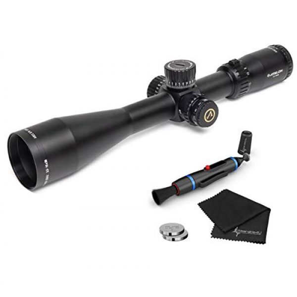 Wearable4U Rifle Scope 1 Athlon Optics Ares BTR 2.5-15x50 Direct Dial, Side Focus, 30mm Riflescope with Included Extra Battery CR2032 and Wearable4U Lens Cleaning Pen and Lens Cleaning Cloth Bundle