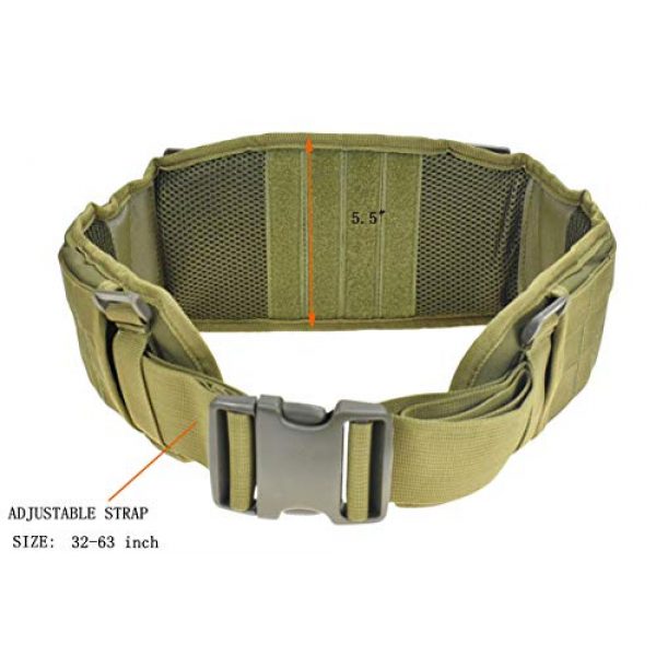 JFFCE Tactical Belt 2 JFFCE Tactical MOLLE Battle Belt Waist Belt with X-Shaped Suspenders Adjustable Combat Duty Belt Removable Harness