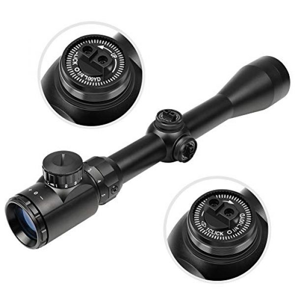 Feyachi Rifle Scope 4 Feyachi RFS-18 Tactical Rifle Scope 3-9x40 Rangefinder Red & Green Illuminated Reticle Optics Hunting Scope 1 Inch Tube