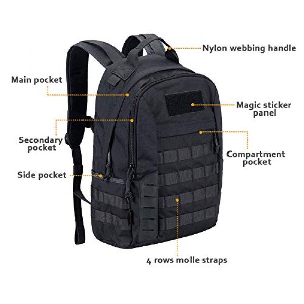 EXCELLENT ELITE SPANKER Tactical Backpack 4 EXCELLENT ELITE SPANKER Tactical Backpack Military Survival Rucksack 20L Capacity for Outdoor