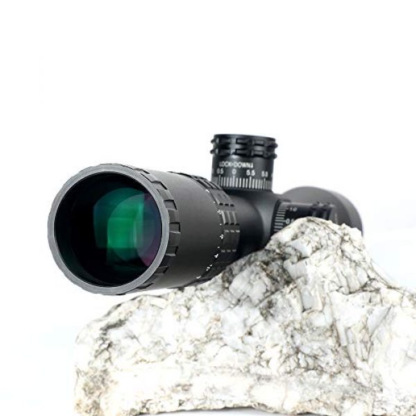 ohhunt Rifle Scope 5 ohhunt FFP 4.5-18X44 SFIR First Focal Plane Hunting Optical Riflescopes Side Parallax R/G Glass Etched Reticle Lock Reset Scope