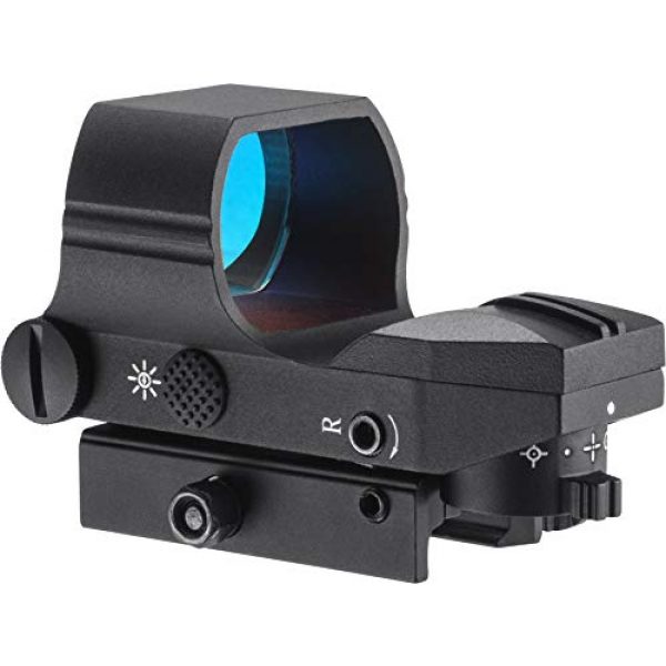 BARSKA Rifle Scope 2 BARSKA AC13154 1x40 ION Red Dot Reflex Sight Multi Reticle with Mount, Black