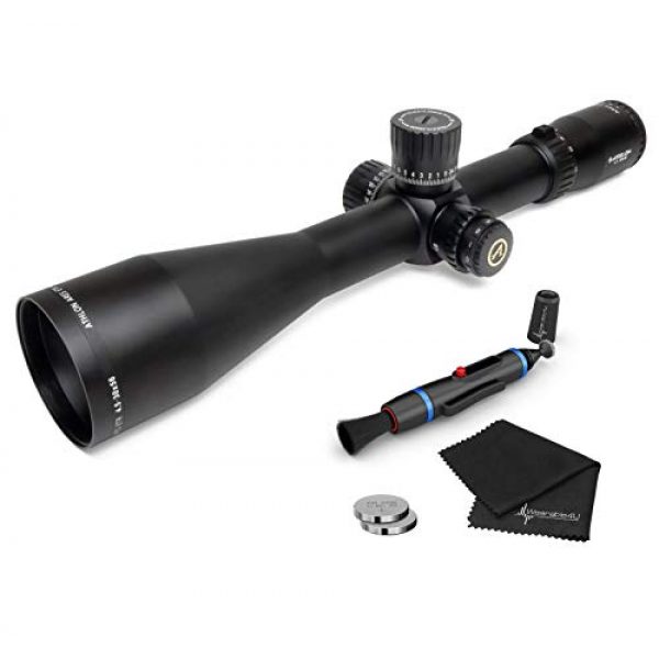 Wearable4U Rifle Scope 1 Wearable4U Athlon Optics Ares ETR 4.5-30x56, Direct Dial, Side Focus, 34mm, APLR2 FFP IR MOA Reticle Riflescope with Included Extra Battery CR2032 Lens Cleaning Pen and Lens Cleaning Cloth Bundle