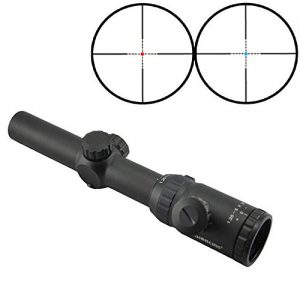 Visionking Rifle Scope 1 Visionking Rifle Scope 1.25-5x26 Red and Blue Illuminated Mil-dot Riflescope IR Hunting Riflescopes for Color Black