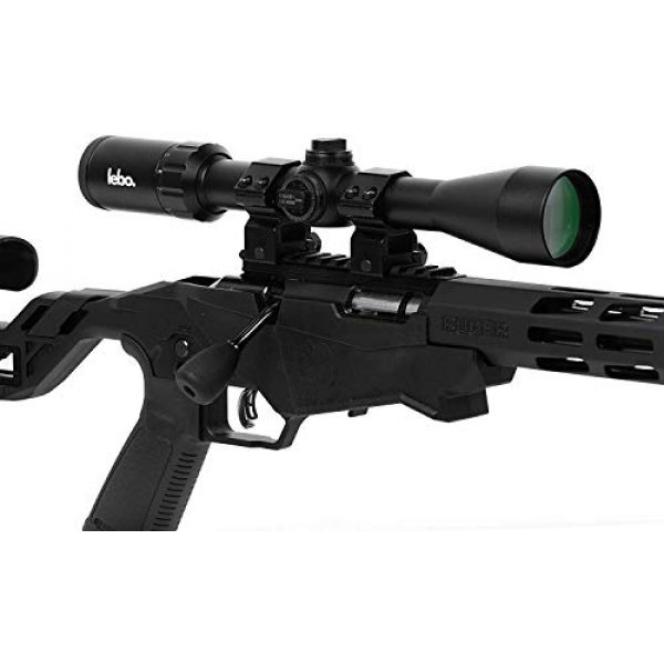 LEBO Rifle Scope 6 LEB Optics Multi-X Reticle Rifle Scope with 4.8-Inch Eye Relief, 3-9X 40mm MOA, Second Focal Plane SFP