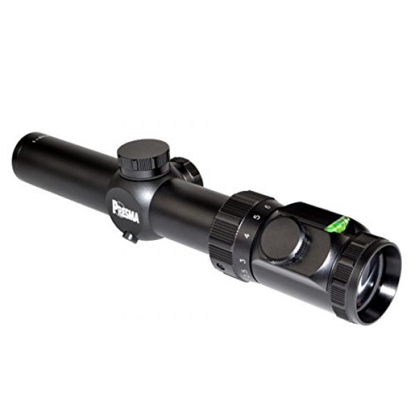 Presma Rifle Scope 1 Presma 1-6x28 Precision Rifle Scope/Etched Illuminated Reticle Emerald, Multi-Coated Lenses/Fog, Waterproof, Shockproof