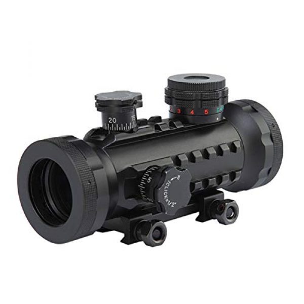 DJym Rifle Scope 1 DJym Tactical Red and Green Dot Sight Scope, Reflex Sight Scope for Air Hunting Riflescope