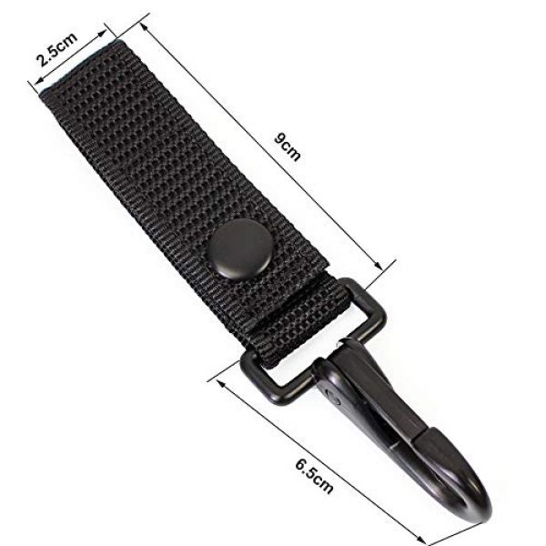 ROCOTACTICAL Tactical Pouch 2 ROCOTACTICAL Duty Nylon Web Key Ring Holder, Key Strap Keeper with Snap and Metal Key Clip, Belt Keeper with Key Holder, 2 Pack