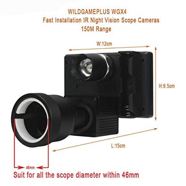 MUJING Rifle Scope 4 MUJING Infrared LED IR Night Vision Riflescope Hunting Scopes Optics Sight Waterproof Hunting Camera Hunting Wildlife Night Visi