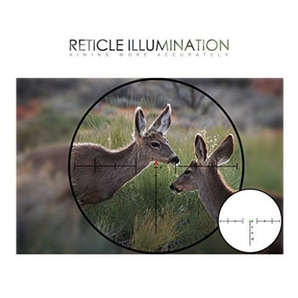 AJDGL Rifle Scope 2 AJDGL Optic Scope 4x32 Scope True Fiber Red Illuminated Crosshair Reticle Scopes with 20mm Rail Mount Holographic Sight