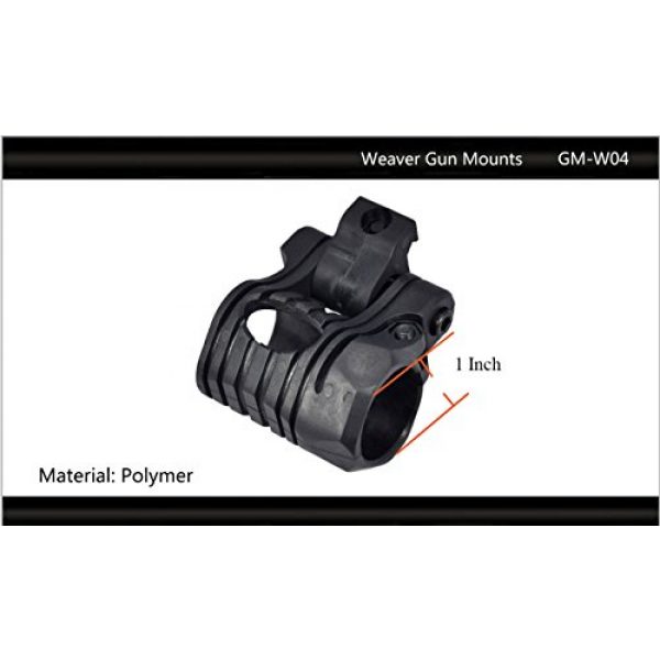 Tactical Scorpion Gear Rifle Scope 2 Tactical Scorpion Gear TSG-GMW04 Pivoting Weaver Scope Flashlight Mount 26mm 1"- Black