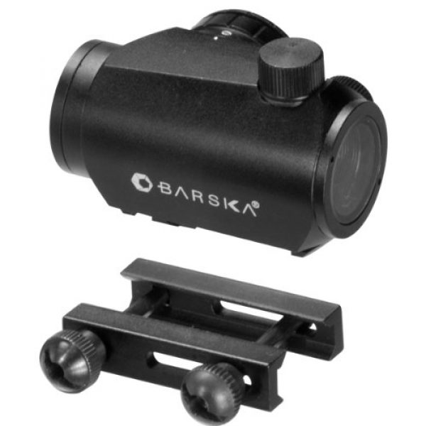 BARSKA Rifle Scope 5 BARSKA 1x20mm Green/Red Dot with Dovetail/Weaver Exchangeable Base