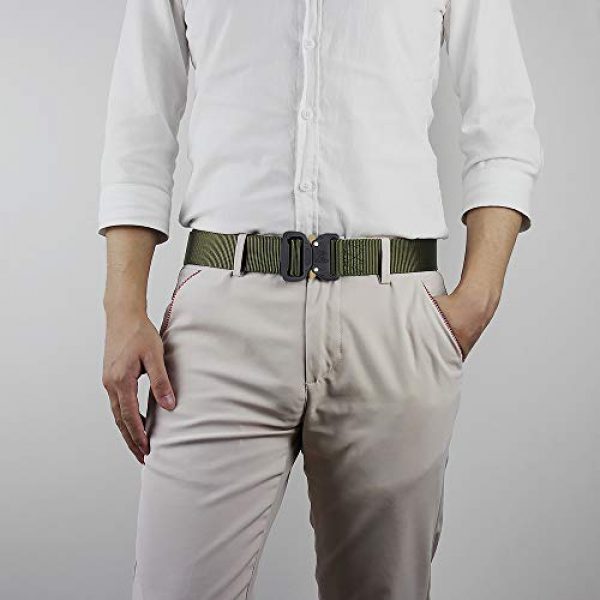 skyweo Tactical Belt 5 skyweo Men Tactical Belt Heavy Duty Belt, Nylon Military Rigger Belts Heavy Duty Work Beltwith Quick-Release Metal Buckle, Gift with Tactical Molle Pouch and Hook